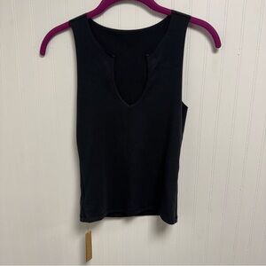 Skims Black Cotton Tank Top NWT